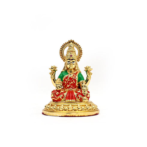 Gold plated Goddess Laxmi Idol